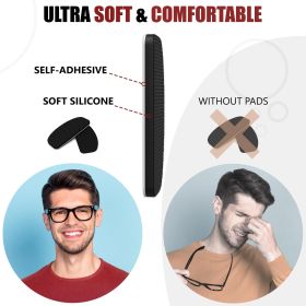 Eyeglass Nose Pads Grips 6 pairs 1 mm Adhesive Glasses Nose Grip Non Slip Silicone Eyeglasses Nose Pads Anti Slip Sunglass Nose Pads Bridge 1mm x